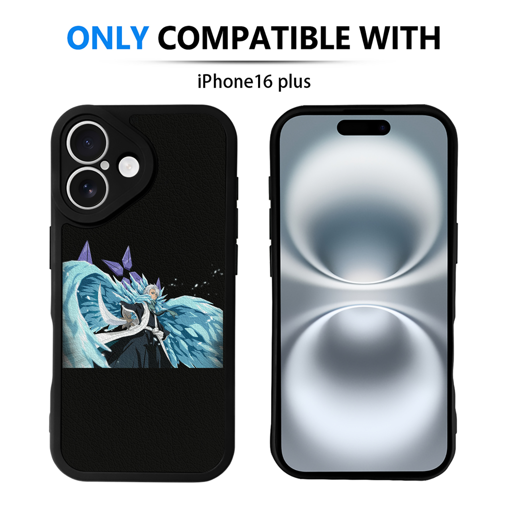 （画像用） ブリーチ 日番谷冬獅郎（ひつがや とうしろう） BLEACH Hitsugaya Toushirou 【iPhone 16シリーズ対応】シリコンスマホケース（レザー調） 材質：シリコン